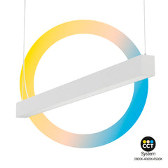 Lámpara lineal LED DOB CCT - 40W - 120cm - 120lm/W - PVC - Suspensión