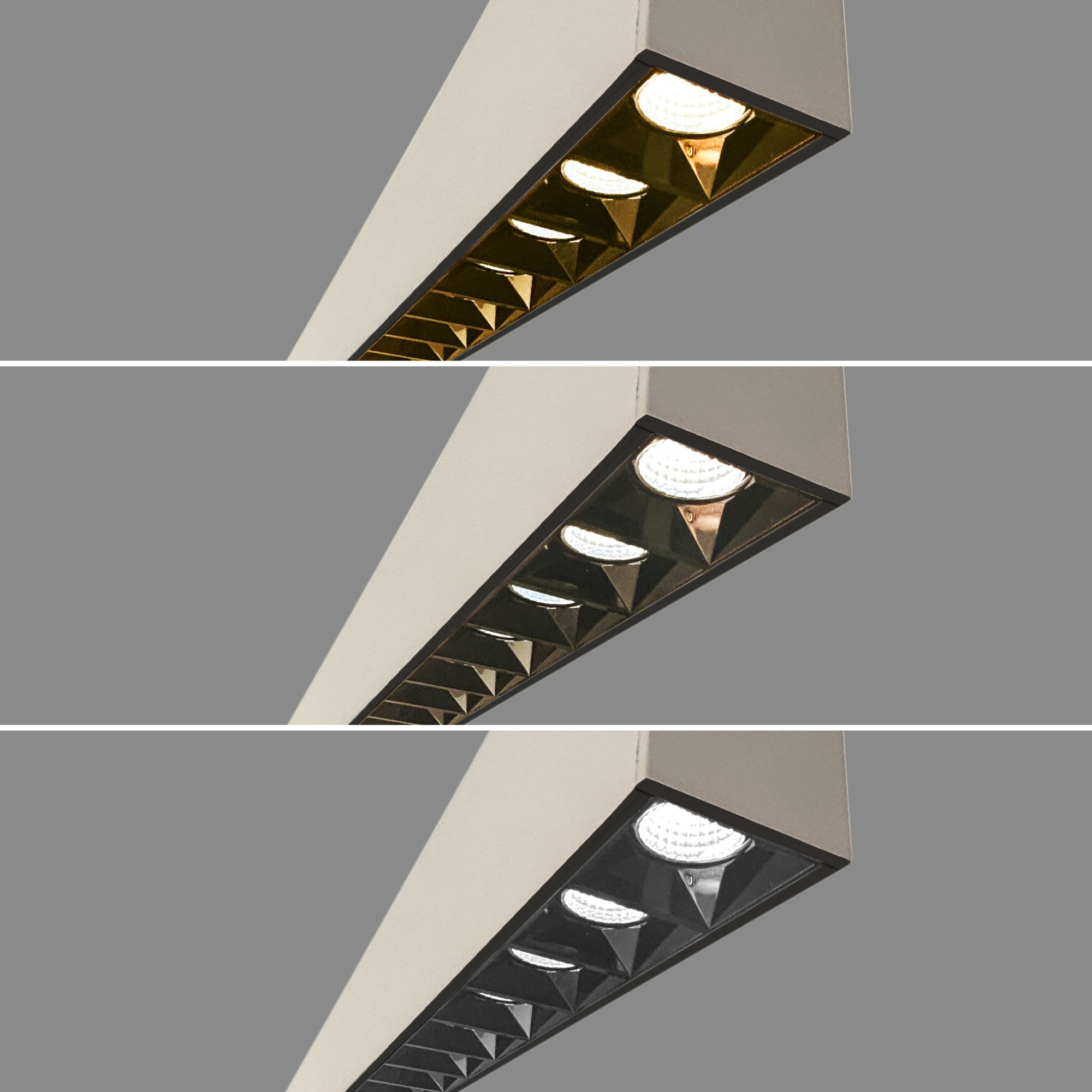 Luminaria lineal LED CCT - Suspensión/superficie - Potencia ajustable 20W/30W/40W - 120cm - UGR 17