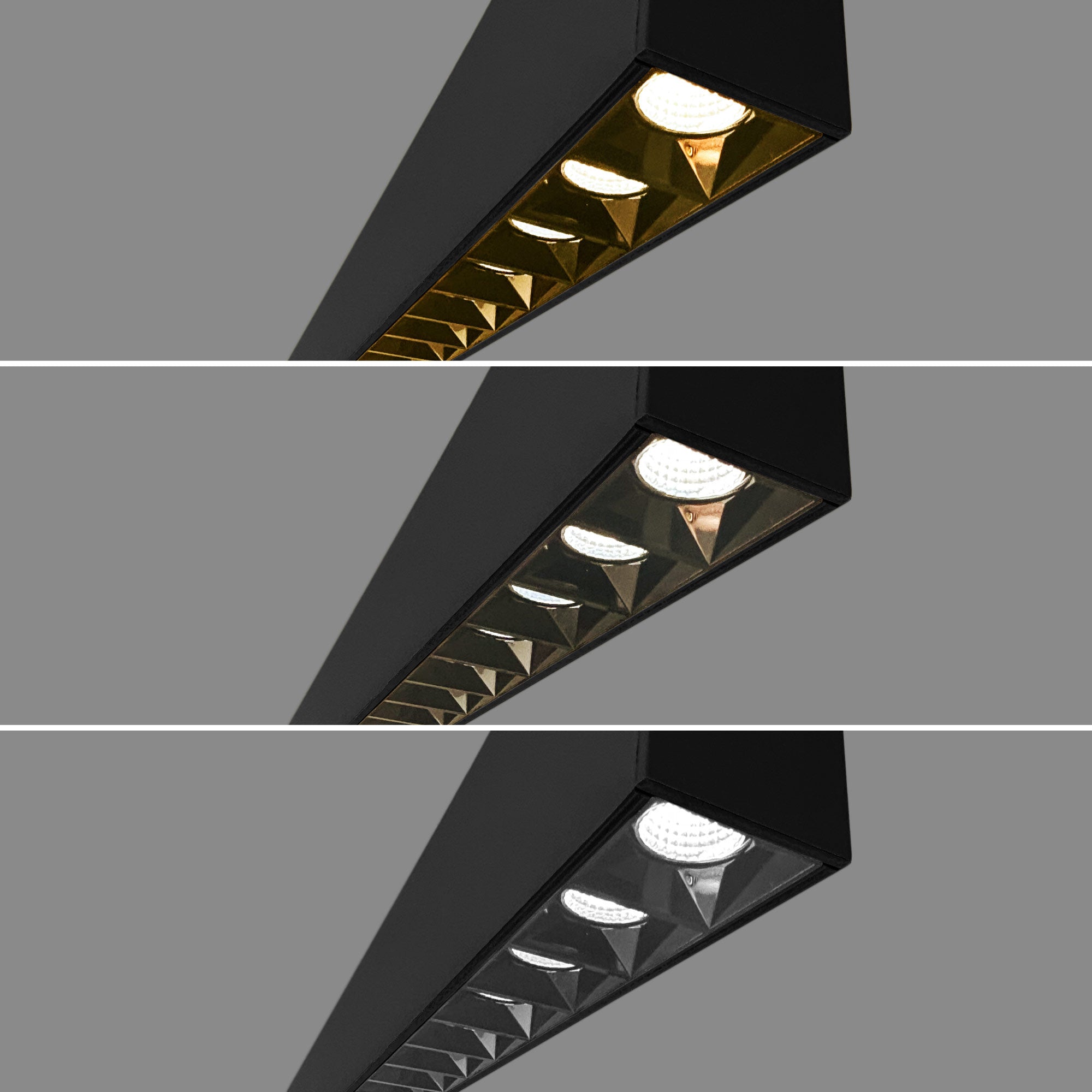 Luminaria lineal LED CCT - Suspensión/superficie - Potencia ajustable 20W/30W/40W - 120cm - UGR 17