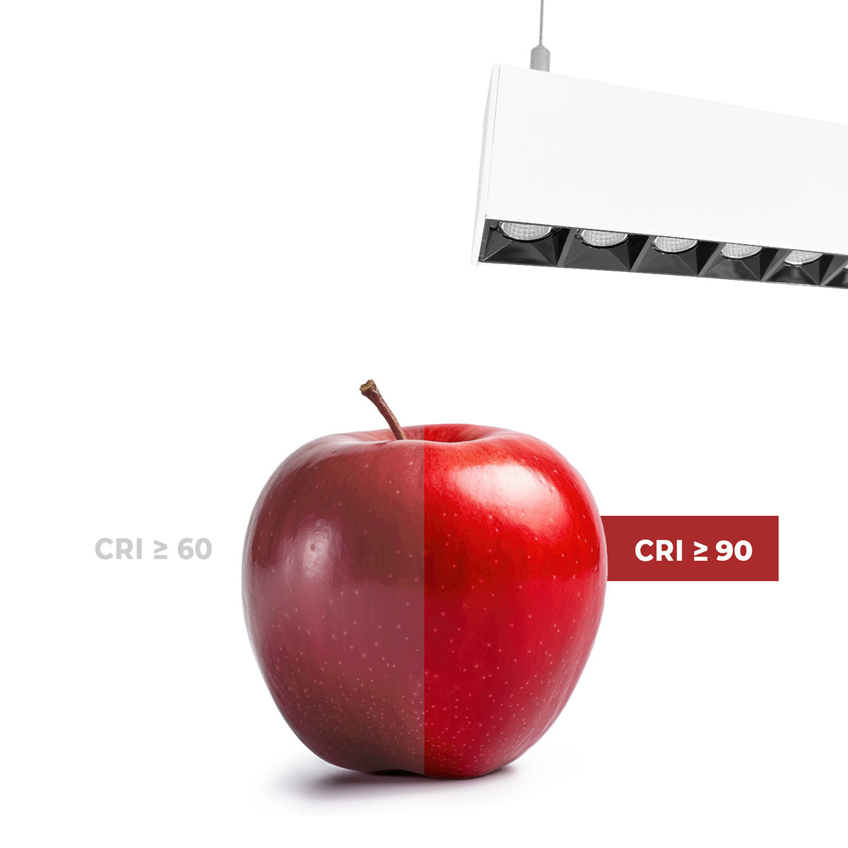 Luminaria lineal LED CCT - Suspensión/superficie - Potencia ajustable 20W/30W/40W - 120cm - UGR 17