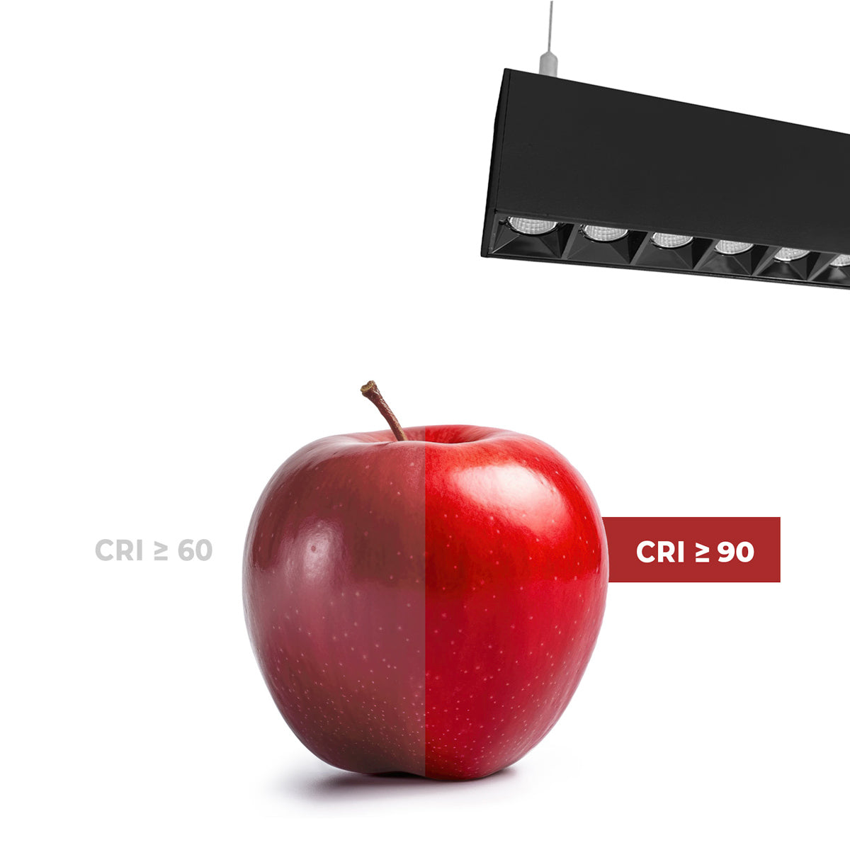 Luminaria lineal LED CCT - Suspensión/superficie - Potencia ajustable 20W/30W/40W - 120cm - UGR 17