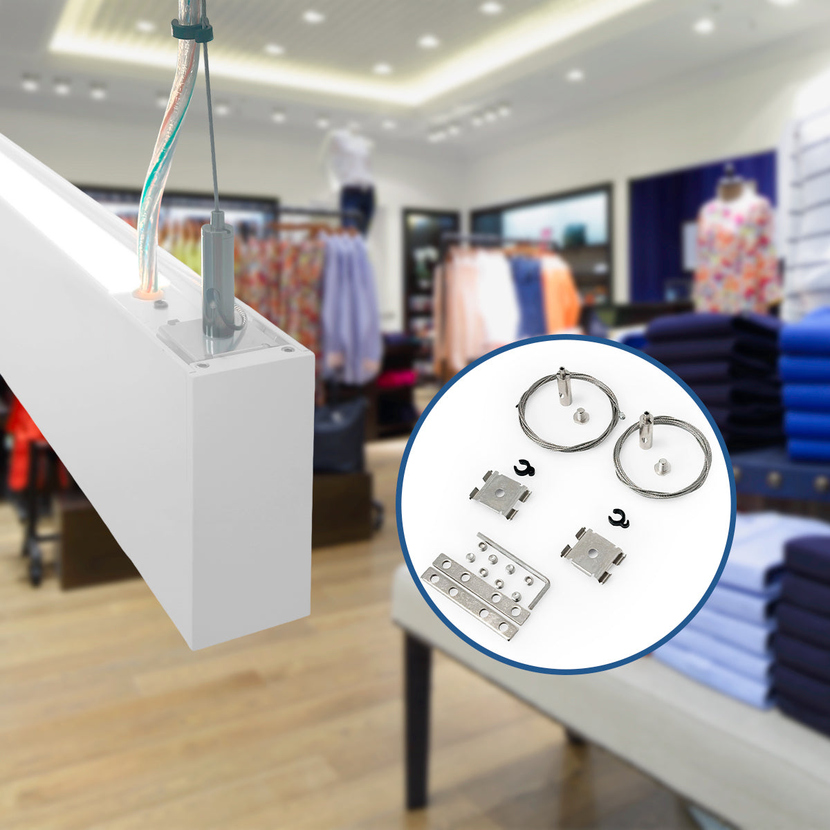 Luminaria lineal LED CCT - Bidireccional - Suspensión - Potencia ajustable 20W/30W/40W - 120cm - UGR 19