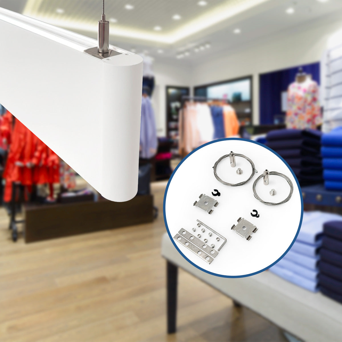 Luminaria lineal LED CCT - Bidireccional - Suspensión - Potencia ajustable 20W/30W/40W - 120cm - UGR 17