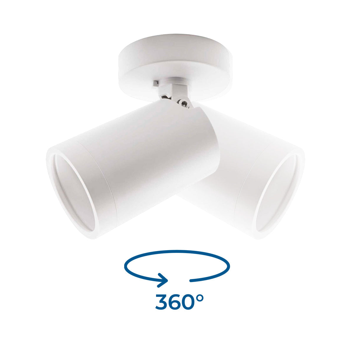 Aplique de techo para bombilla GU10 - Orientable - Bajo UGR