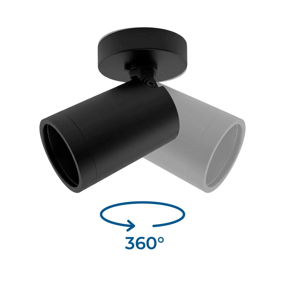 Aplique de techo para bombilla GU10 - Orientable - Bajo UGR