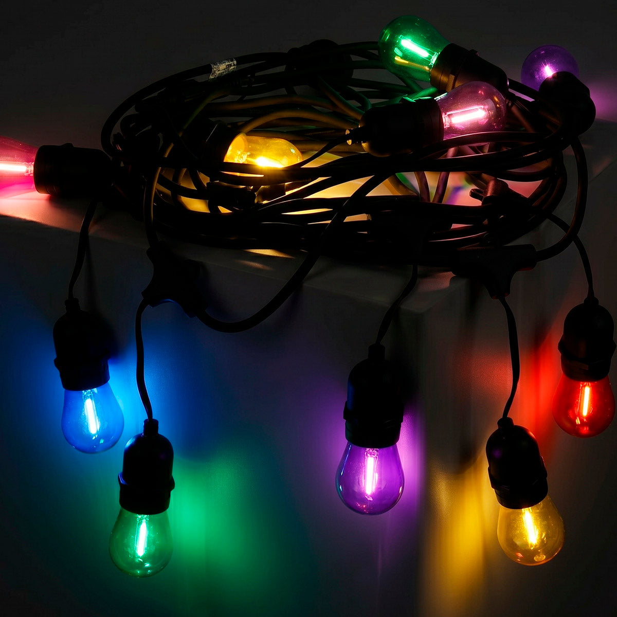 Bombilla LED Filamento - S14 E27 - 1W - Cristal de colores