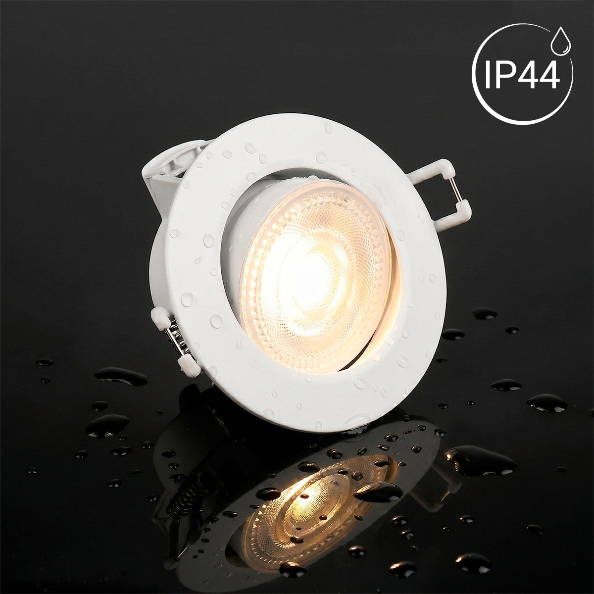 Downlight LED "Avalor" basculante - TRIAC dimmable - 5.5W - CCT - Corte Ø 70mm - IP44
