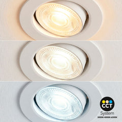 Downlight LED "Avalor" basculante - TRIAC dimmable - 5.5W - CCT - Corte Ø 70mm - IP44