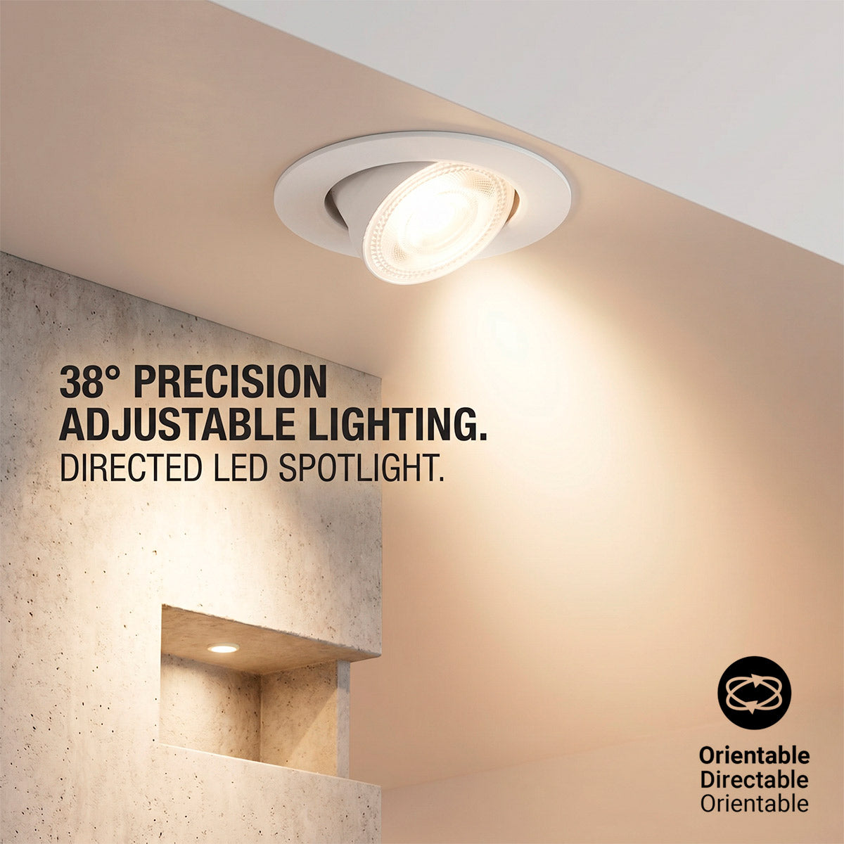 Downlight LED "Avalor" basculante - TRIAC dimmable - 5.5W - CCT - Corte Ø 70mm - IP44