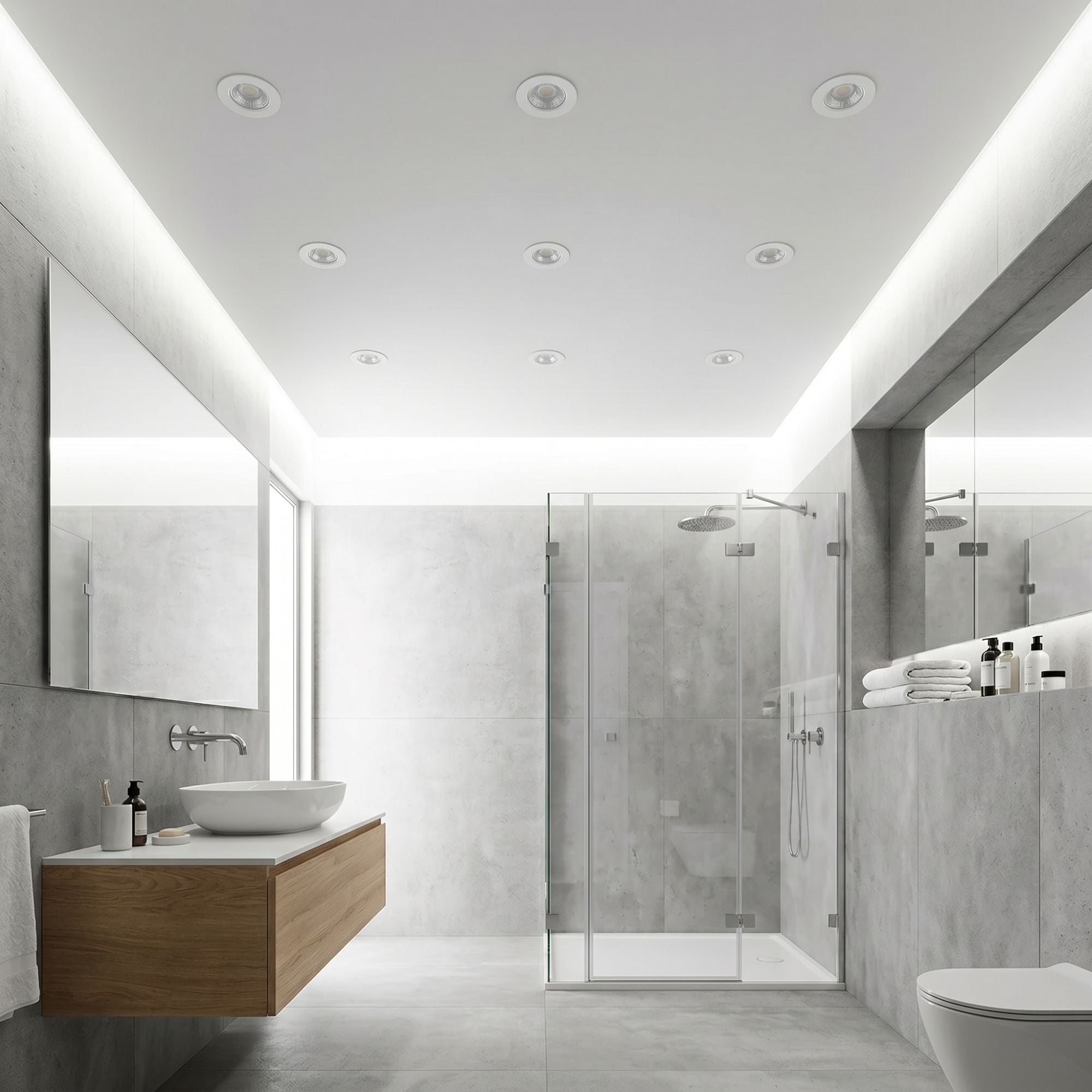 Downlight LED "Avalor" empotrable - TRIAC dimmable - 5.5W - CCT - Corte Ø 70mm - IP65