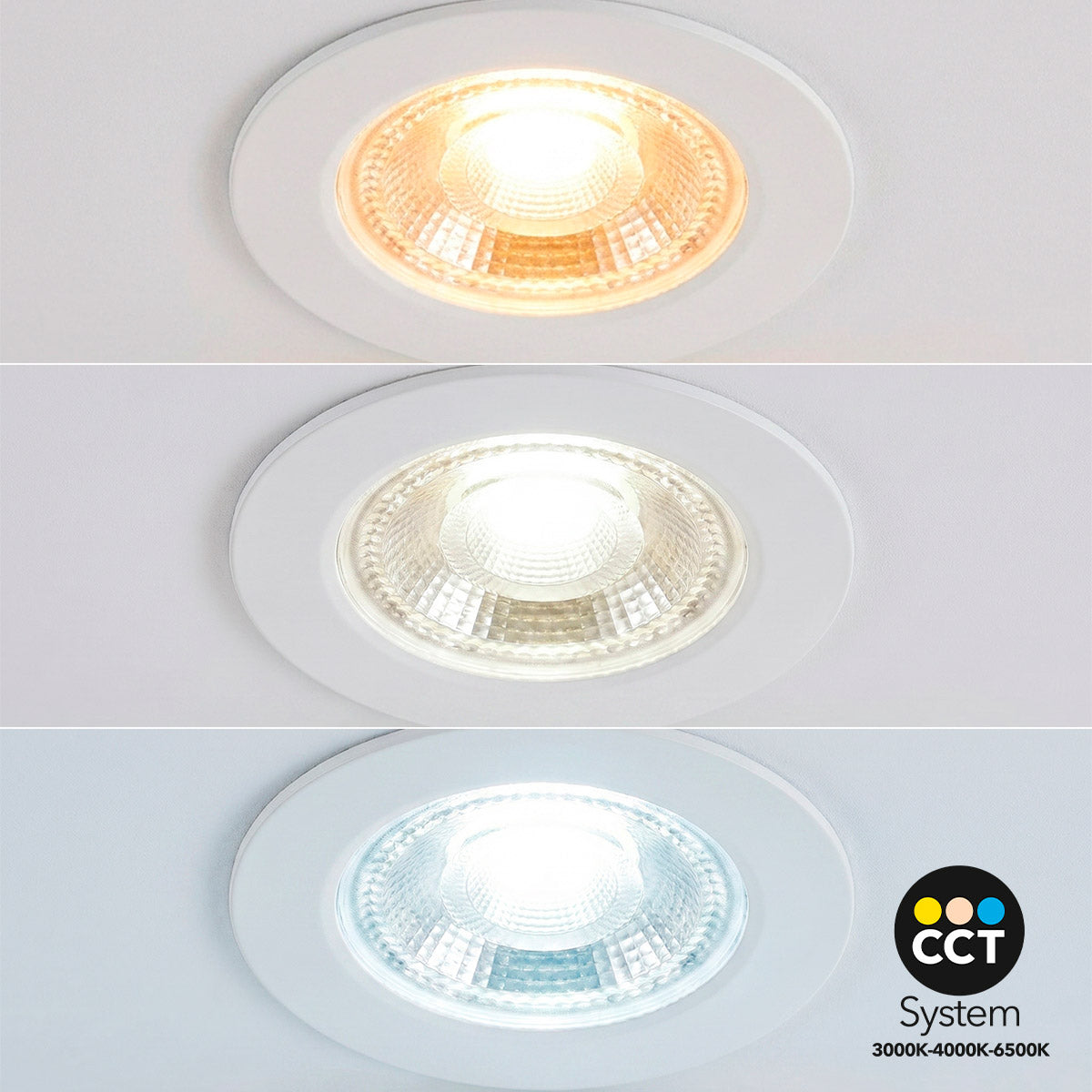 Downlight LED "Avalor" empotrable - TRIAC dimmable - 5.5W - CCT - Corte Ø 70mm - IP65
