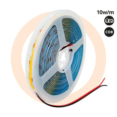 Tira LED COB 12V DC monocolor - 10W/m - 8mm - CRI90 - IP20 - 5 metros