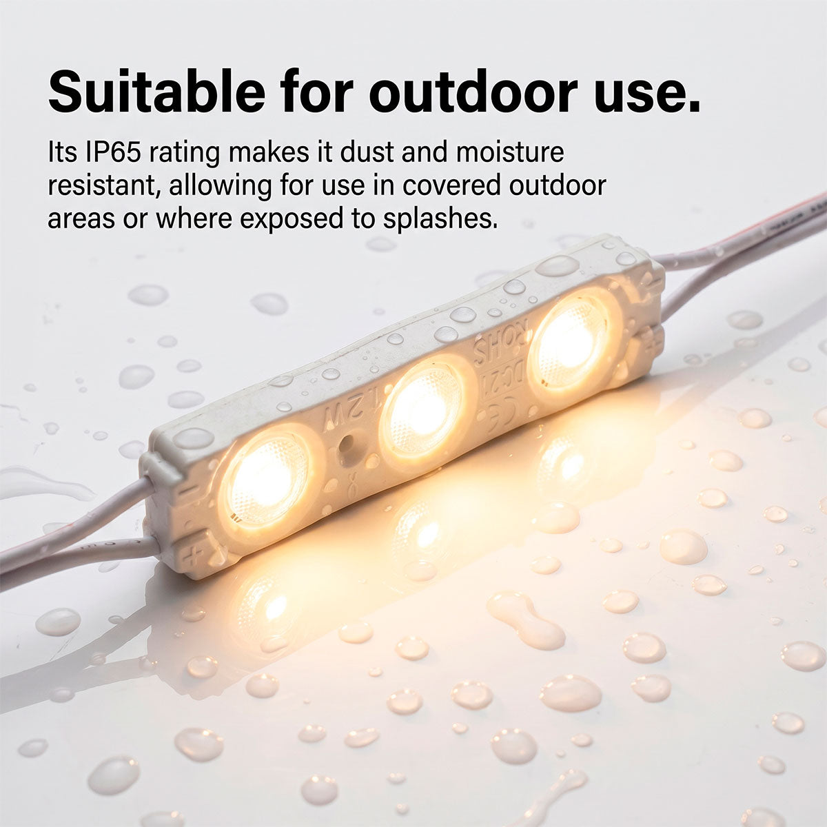 Módulo LED monocolor para rótulos - 1.2W - 12V - 160° - IP65