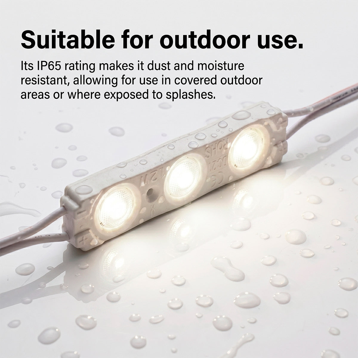 Módulo LED monocolor para rótulos - 1.2W - 12V - 160° - IP65