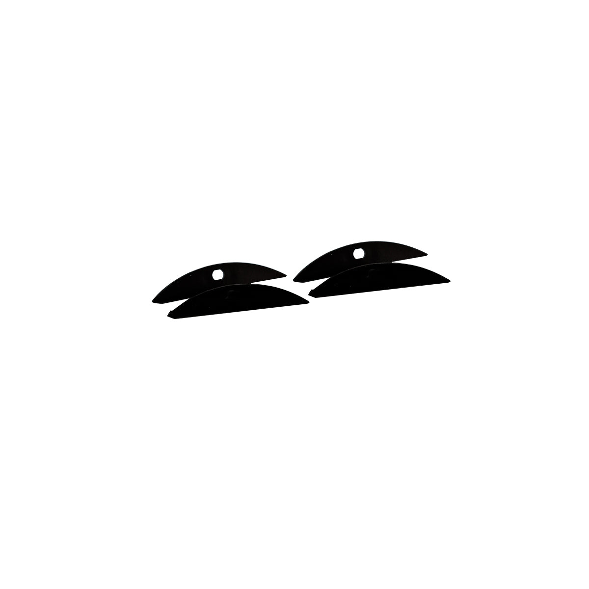 Perfil de aluminio para tira LED - Media luna - Kit completo - 58x9mm - 2 metros