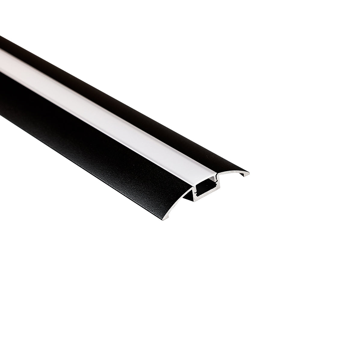 Perfil de aluminio para tira LED - Media luna - Kit completo - 58x9mm - 2 metros