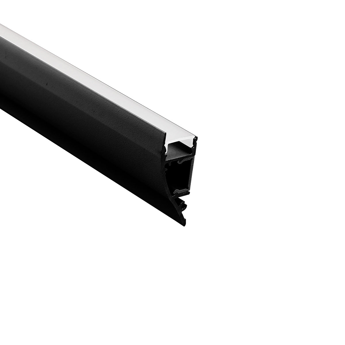 Perfil de aluminio para tira LED - Bañador de pared - Kit completo - 18x44mm - 2 metros