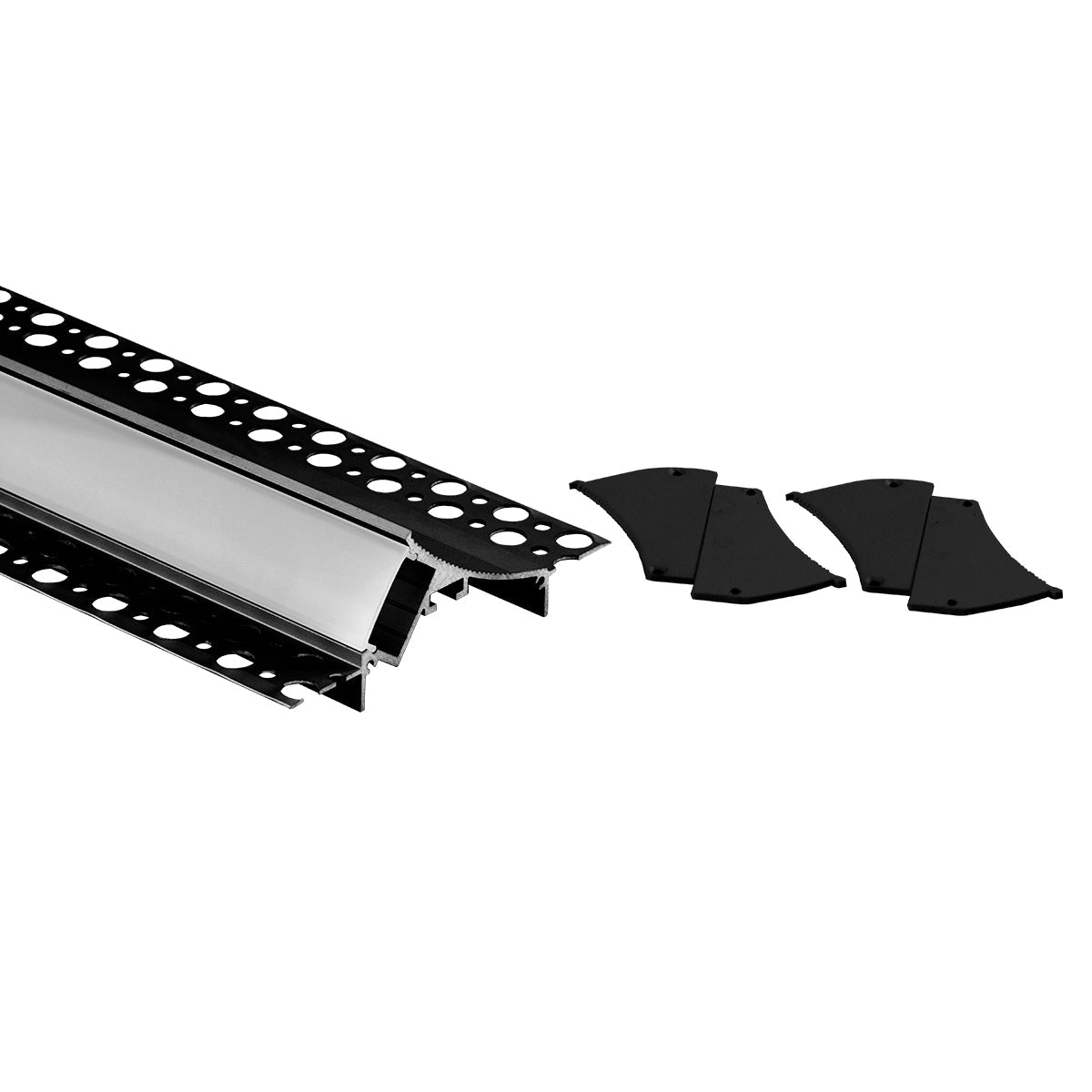 Perfil tira LED integración / trimless esquina - 96 x 35mm - Kit completo - 2 metros