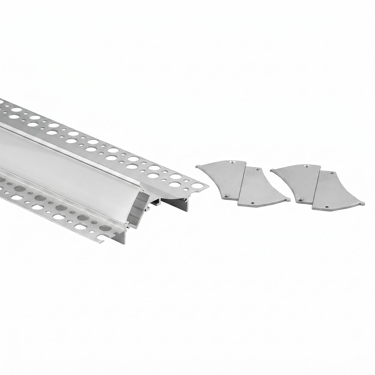 Perfil tira LED integración / trimless esquina - 96 x 35mm - Kit completo - 2 metros