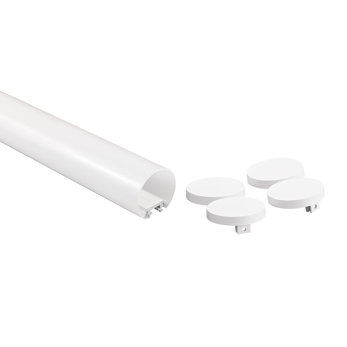 Perfil de aluminio superficie o suspensión - Tubo - Tira LED ≤ 12mm - 23x8mm - 2 metros