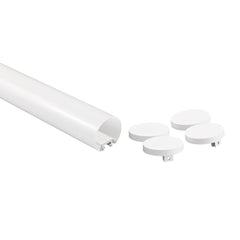 Perfil de aluminio superficie o suspensión - Tubo - Tira LED ≤ 12mm - 23x8mm - 2 metros