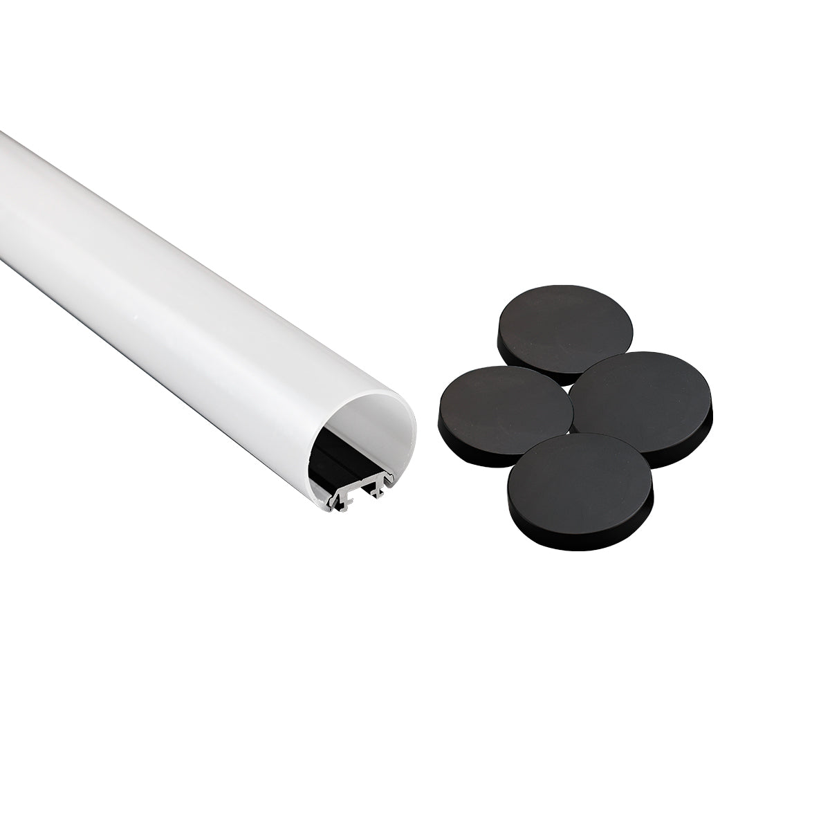Perfil de aluminio superficie o suspensión - Tubo - Tira LED ≤ 12mm - 23x8mm - 2 metros