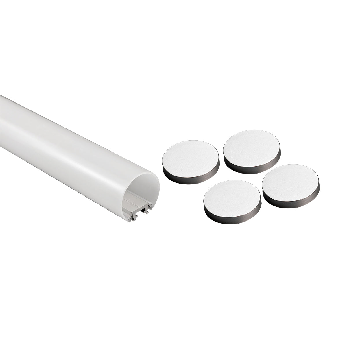 Perfil de aluminio superficie o suspensión - Tubo - Tira LED ≤ 12mm - 23x8mm - 2 metros