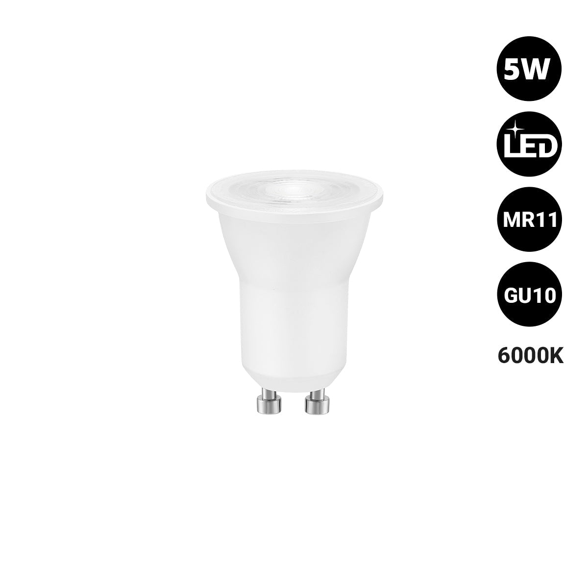 Mini Bombilla LED - MR11 GU10 - 5W - 45º