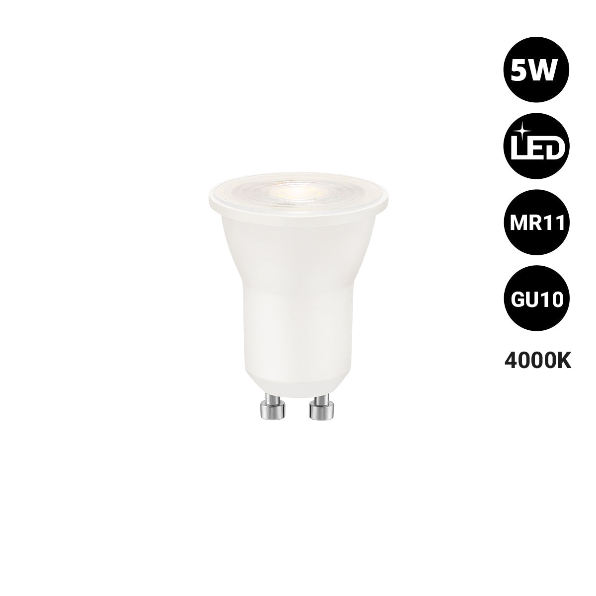 Mini Bombilla LED - MR11 GU10 - 5W - 45º