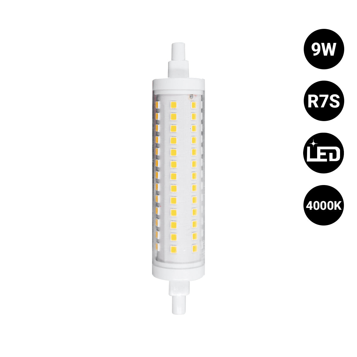 Bombilla LED R7S - 118mm - 1000lm - 9W