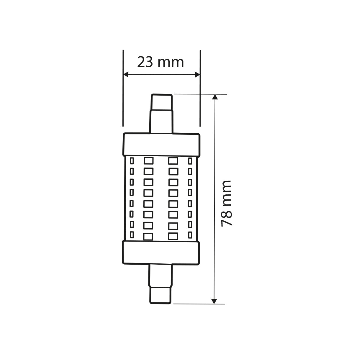 Bombilla LED R7S - 78mm - 520lm - 5W