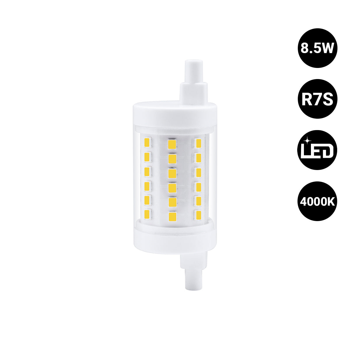 Bombilla LED R7S - 78mm - 1100lm - 8,5W