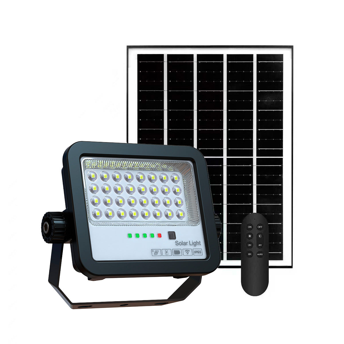 Proyector solar con panel y mando a distancia - 40W - 6500K - IP65