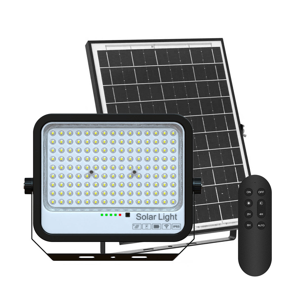 Proyector solar con panel y mando a distancia - 150W - 6500K - IP65