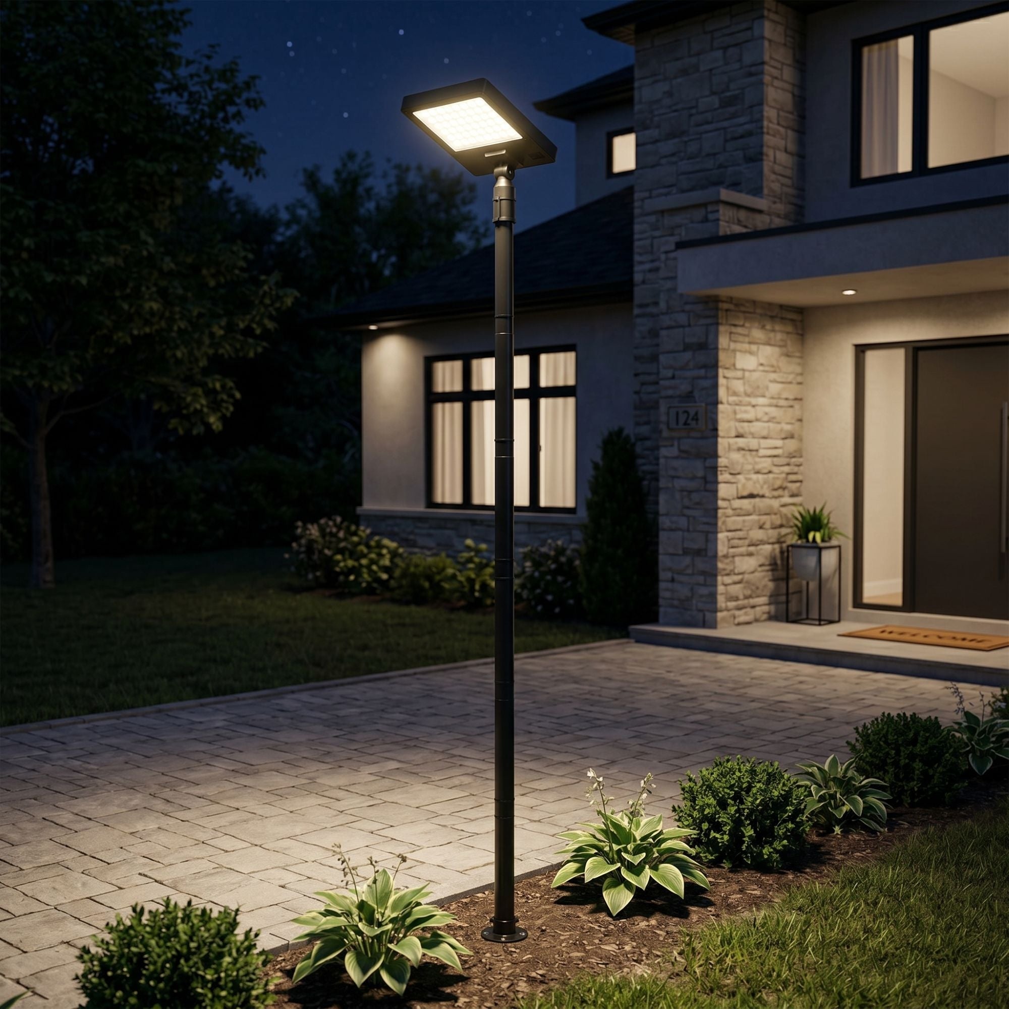 Farola solar con panel y mando a distancia - LED CCT - 240W - IP54
