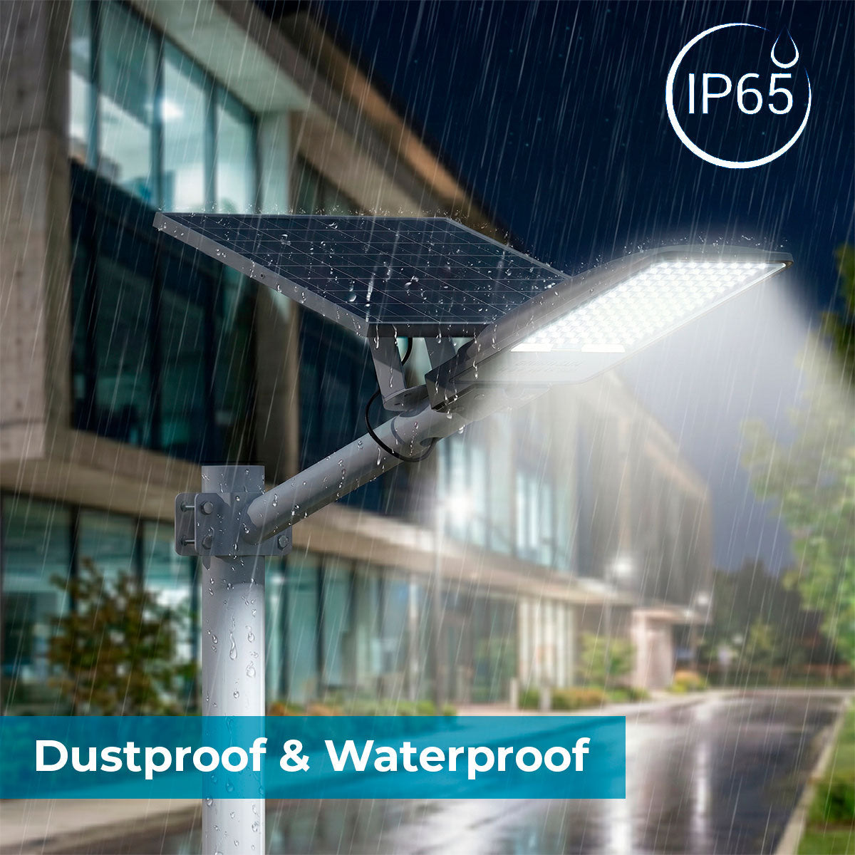 Farola solar con panel y mando a distancia - 200W - 6500K - IP65