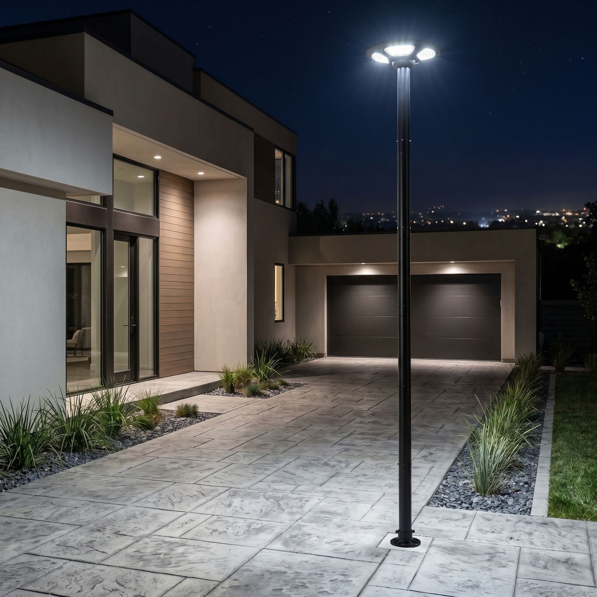 Farola solar con panel y mando a distancia - Sensor PIR - 150W - 6500K - IP54