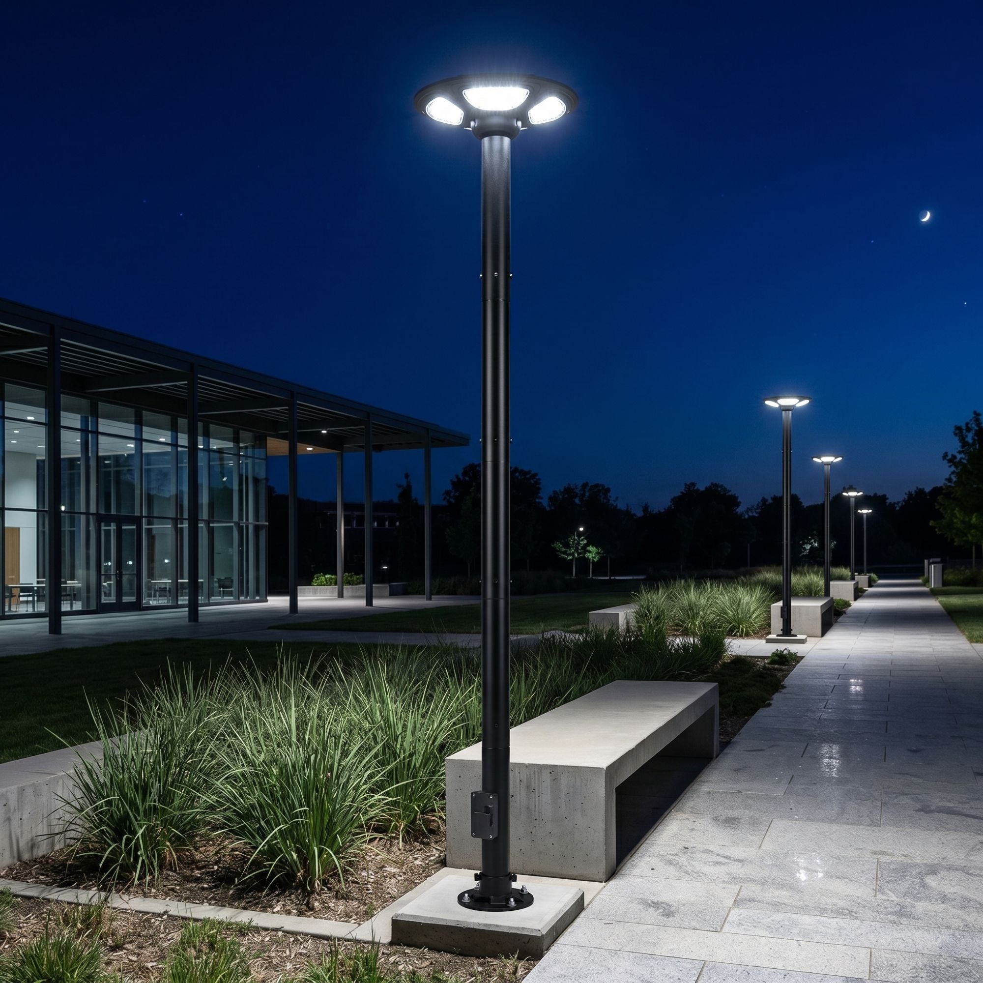Farola solar con panel y mando a distancia - Sensor PIR - 150W - 6500K - IP54