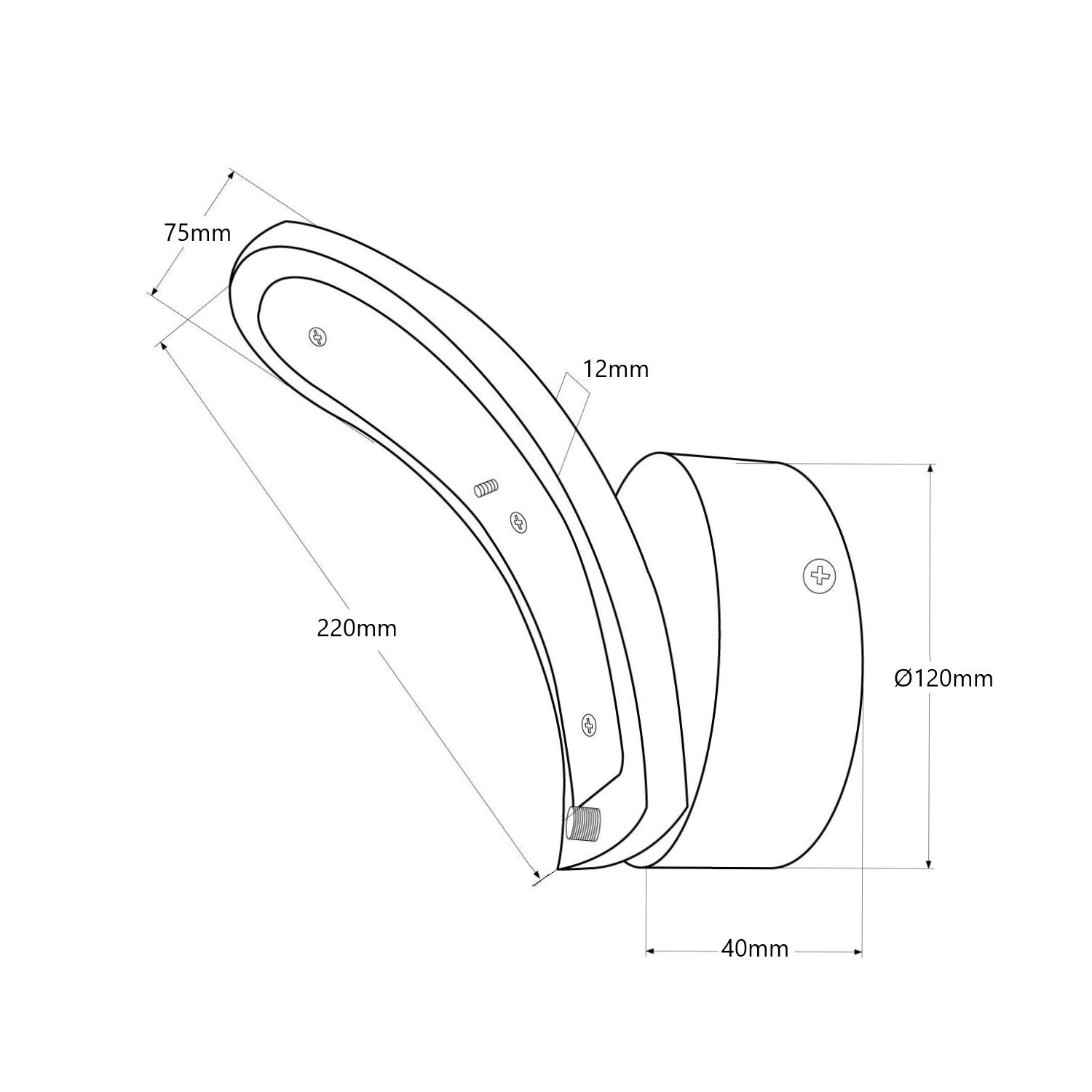 Aplique de diseño en madera "Ronda" - 16W - ø 40cm