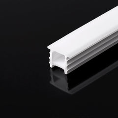 Funda de silicona flexible blanca - Tira LED a neón - 10x10 mm - Curvatura vertical - Empotrable