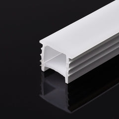 Funda de silicona flexible blanca - Tira LED a neón - 16x16 mm - Curvatura vertical - Empotrable
