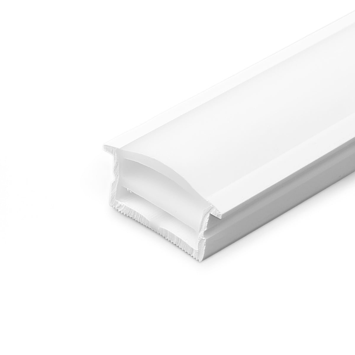 Funda de silicona flexible blanca - Tira LED a neón - 10x20 mm - Empotrable