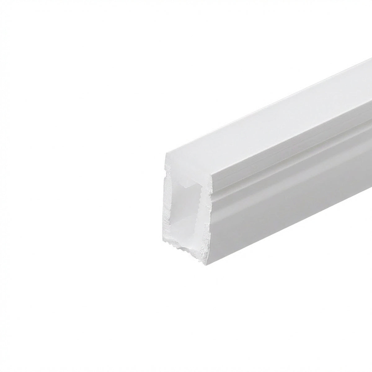 Funda de silicona flexible blanca - Tira LED a neón - 6x10 mm - Curvatura horizontal - Superficie