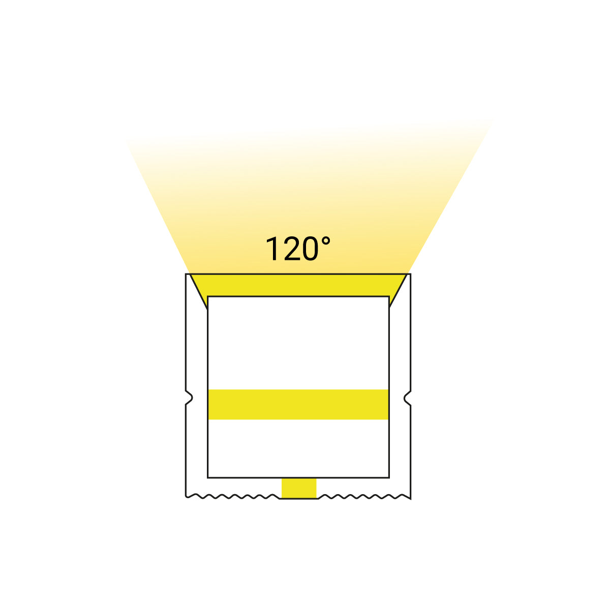 Funda de silicona flexible negra - Tira LED a neón - 10x10 mm - Superficie