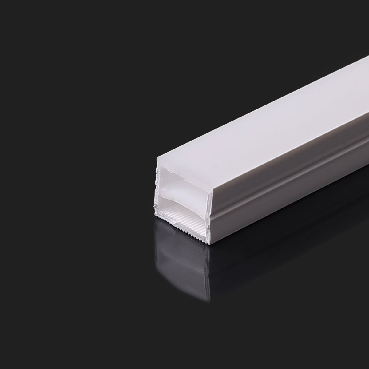Funda de silicona flexible blanca - Tira LED a neón - 10x12 mm - Superficie