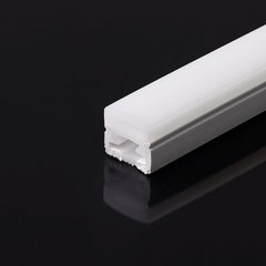 Funda de silicona flexible blanca - Tira LED a neón - 12x12 mm - 3 lados - Superficie