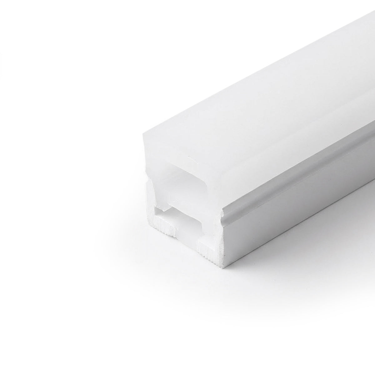 Funda de silicona flexible blanca - Tira LED a neón - 16x16 mm - 3 lados - Superficie