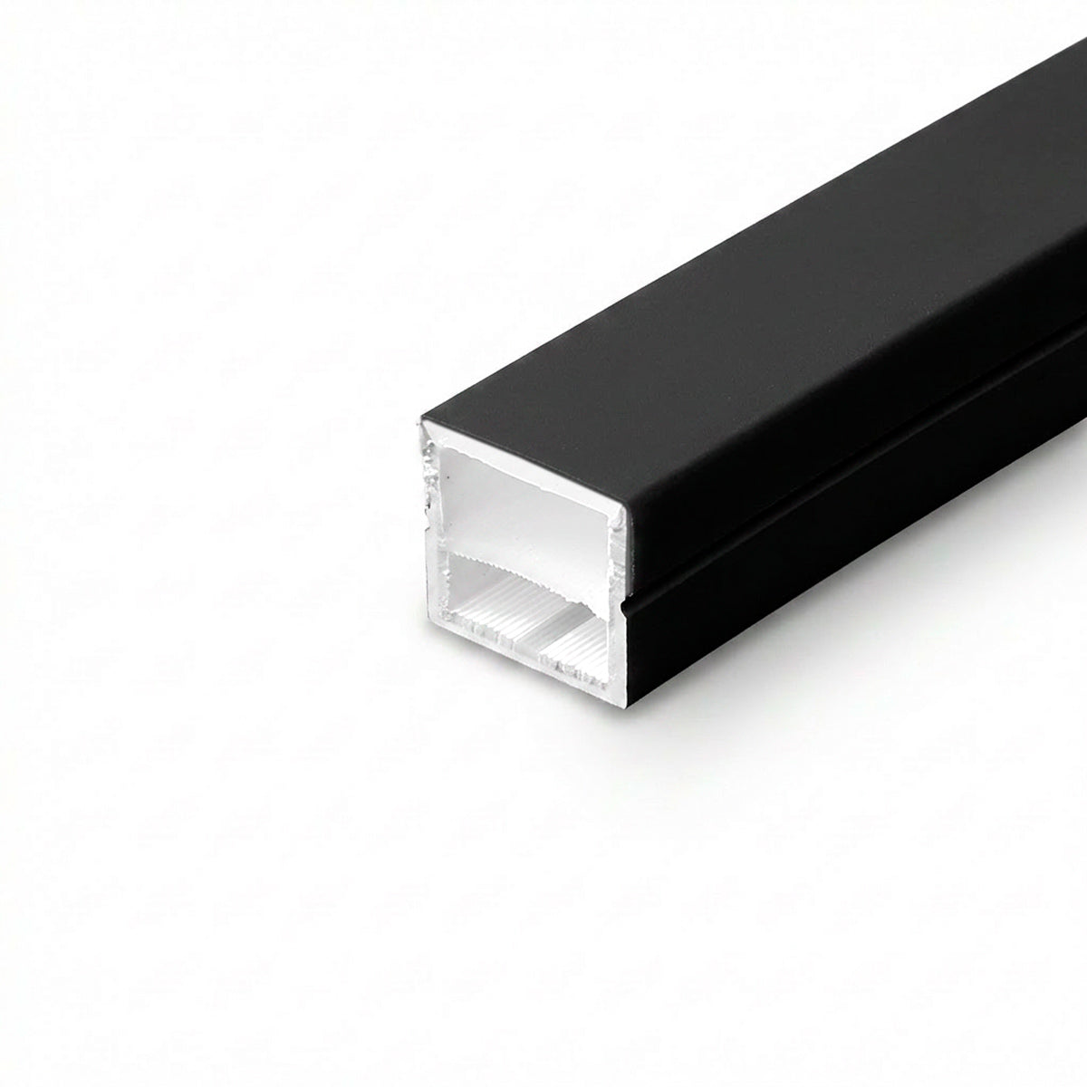 Funda de silicona flexible negra - Tira LED a neón - 16x16 mm - Superficie