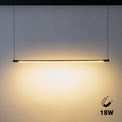 Lámpara colgante LED horizontal para carril magnético - 48V - 18W - 2800K - 100cm