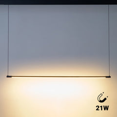 Lámpara colgante LED horizontal para carril magnético - 48V - 21W - 2800K - 120cm